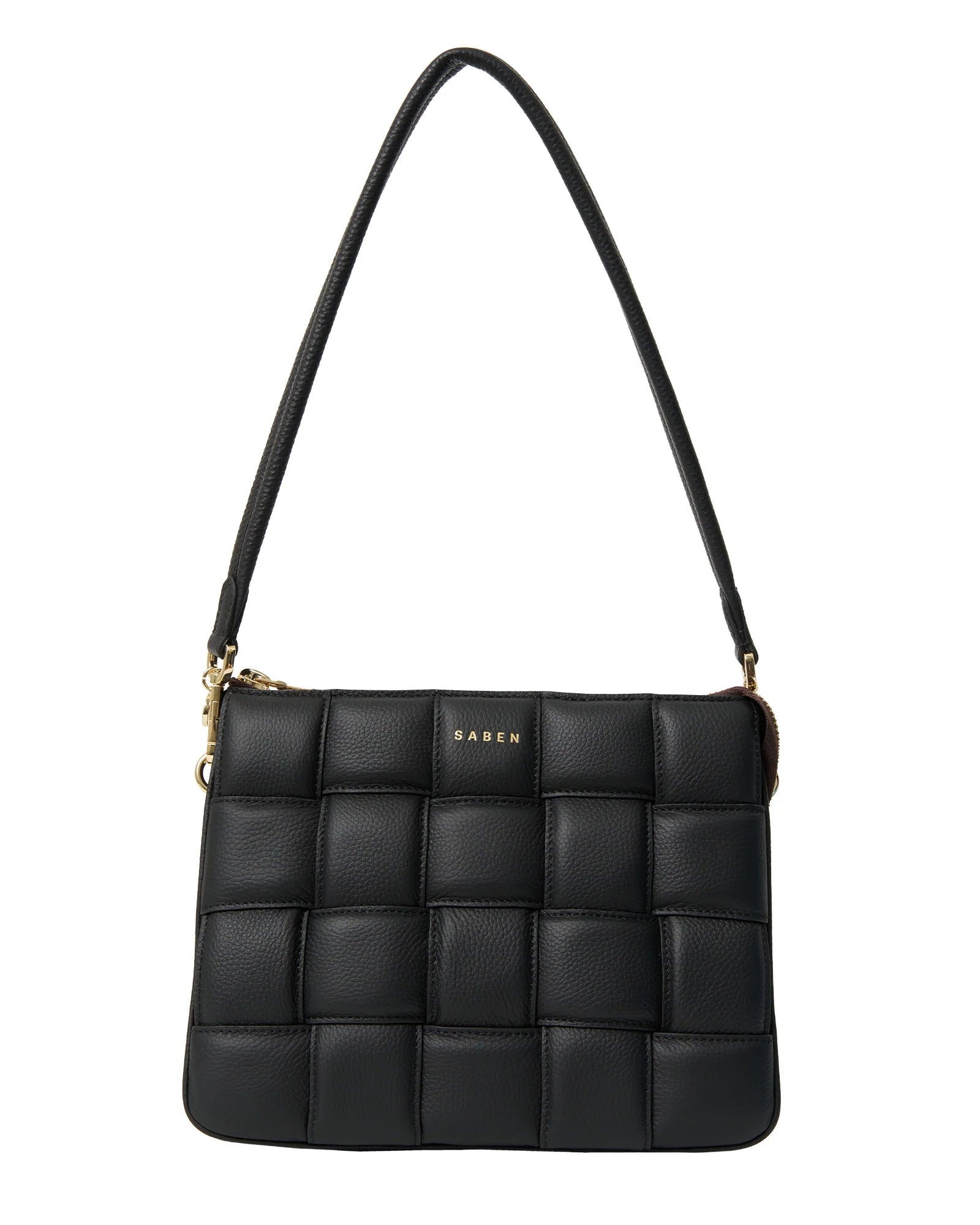 Saben Matilda Shoulder Bag - Black Woven