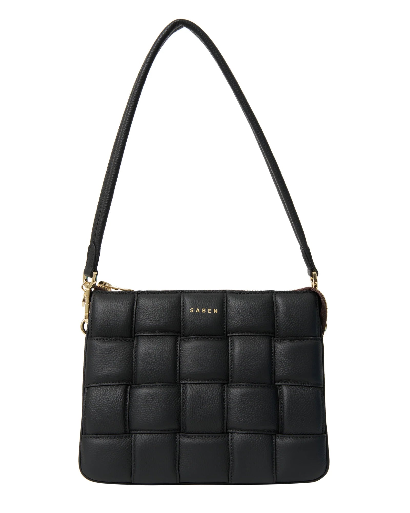 Saben Matilda Shoulder Bag - Black Woven