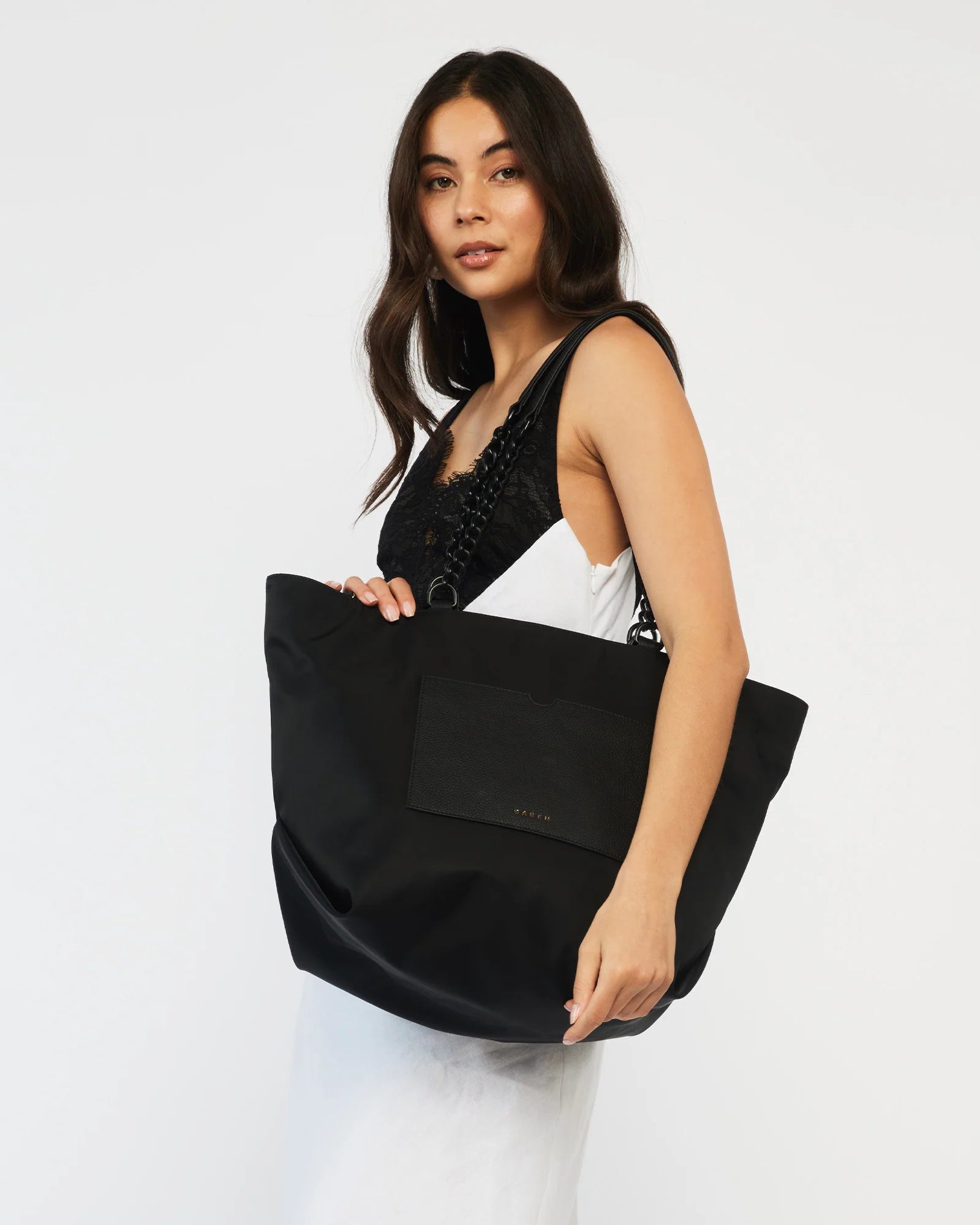 Saben Porto Tote - Black Recycled Nylon