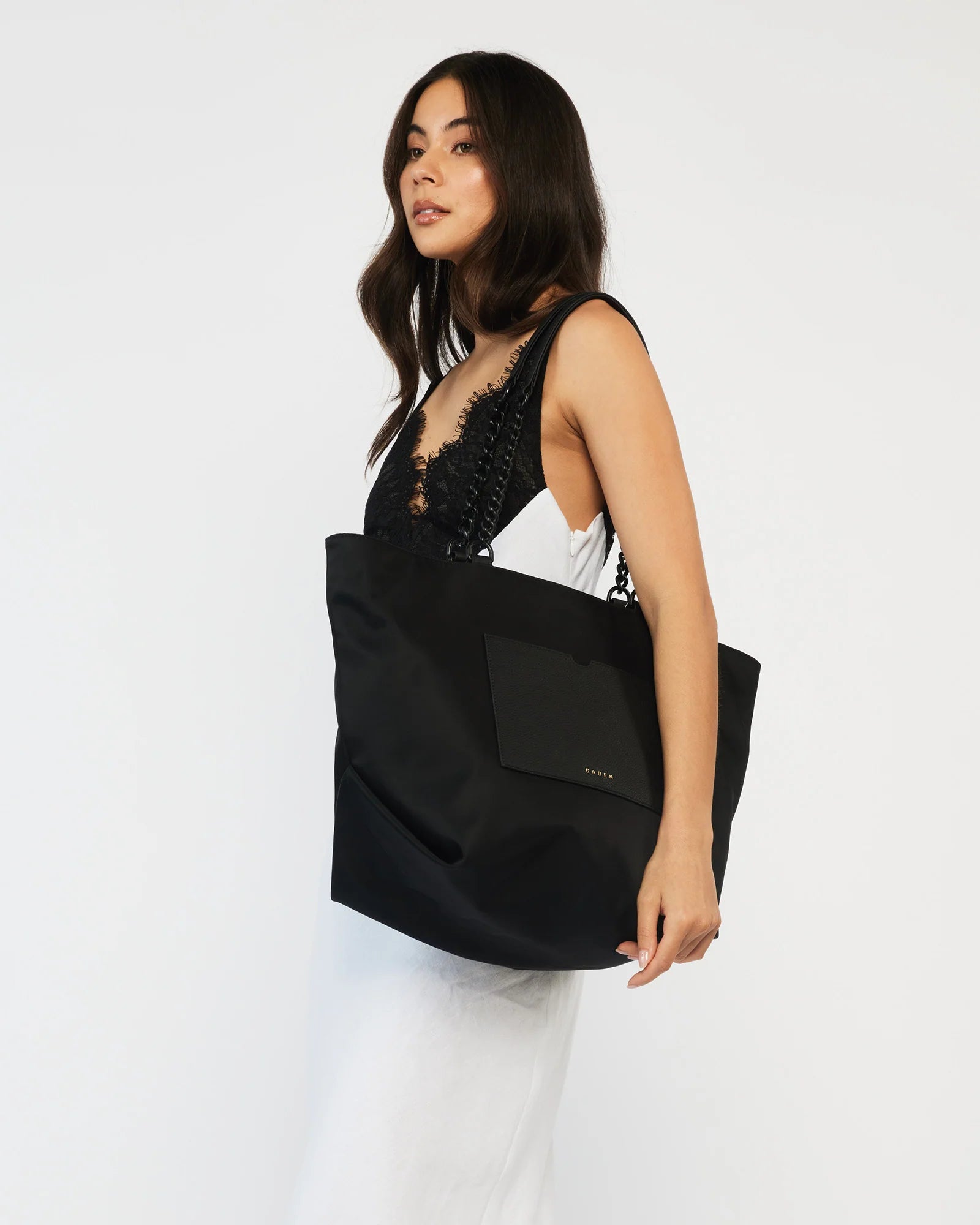 Saben Porto Tote - Black Recycled Nylon