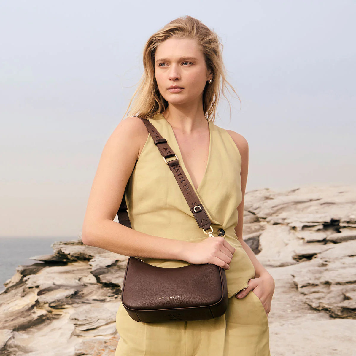 Status Anxiety Bag - Look Both Ways - Cocoa/Brushed Gold