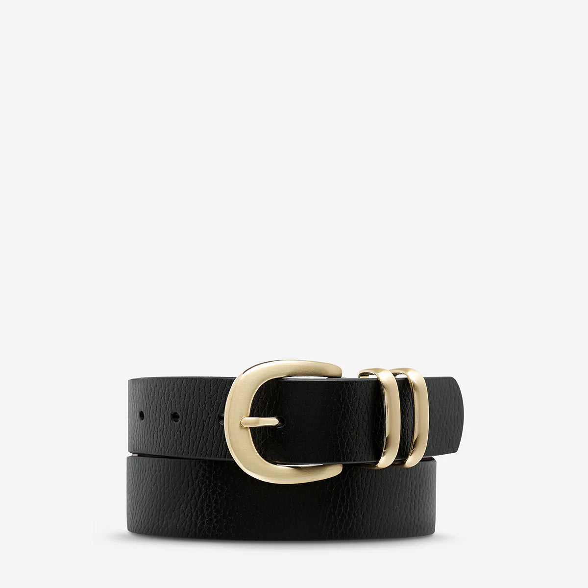 Status Anxiety Belt - let it be - black/gold