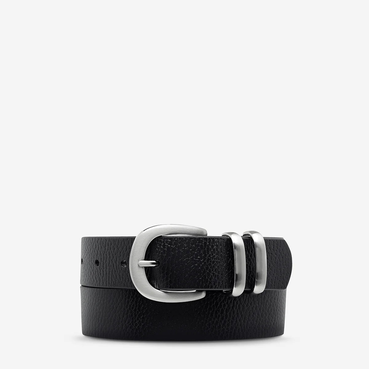 Status Anxiety Belt - let it be - black/silver