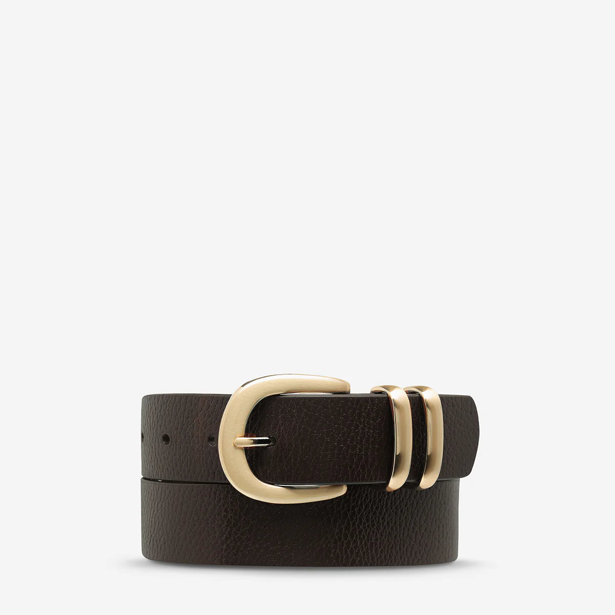 Status Anxiety Belt - Let it be - choc/gold