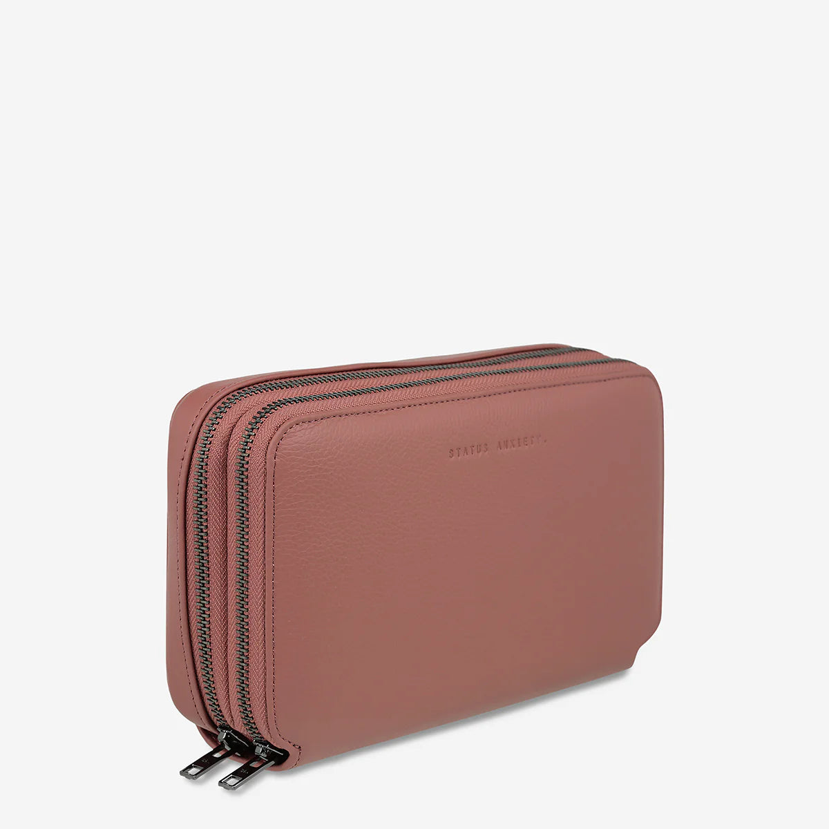 Status Anxiety Home Soon Leather Tech Case - Dusty Rose