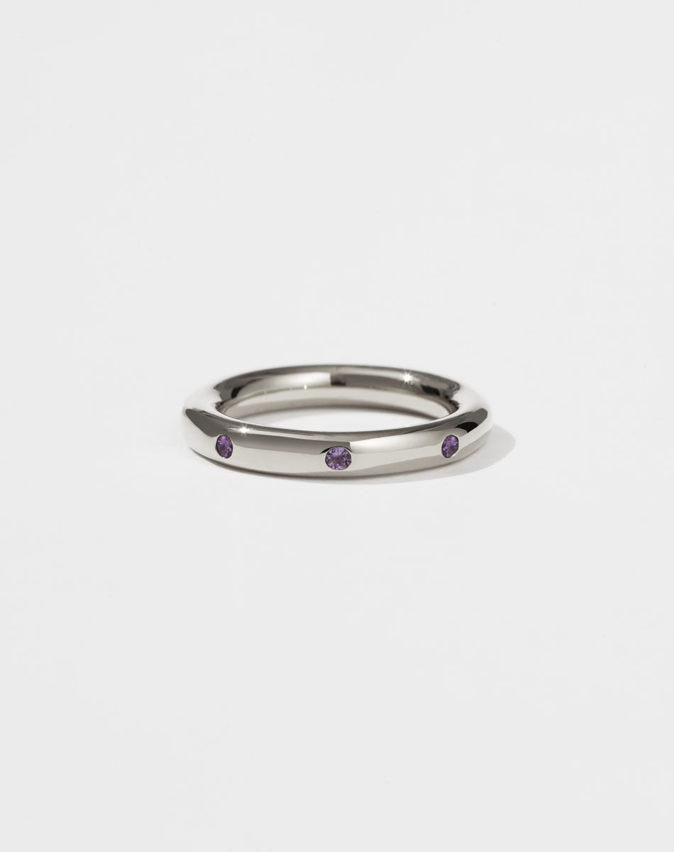 Meadowlark Stoned Band 3.5mm - Sterling Silver Amethyst