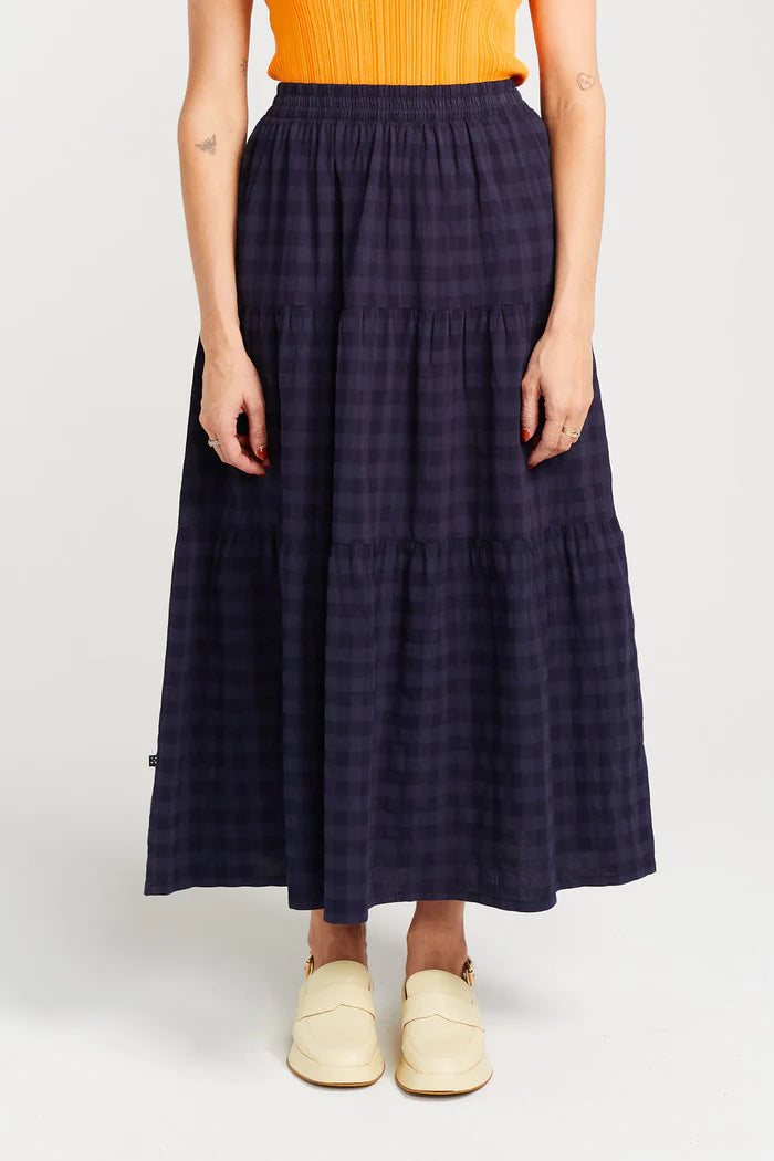 Thing Thing Clara Skirt - Navy Check