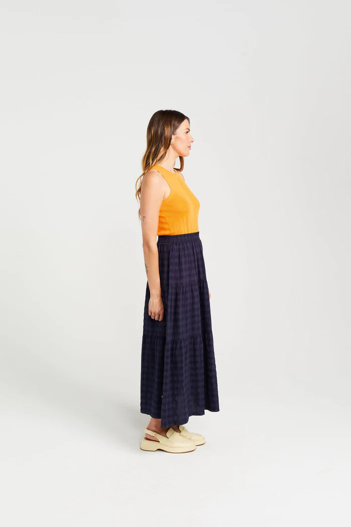 Thing Thing Clara Skirt - Navy Check