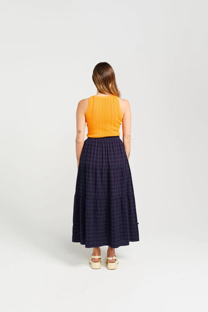 Thing Thing Clara Skirt - Navy Check