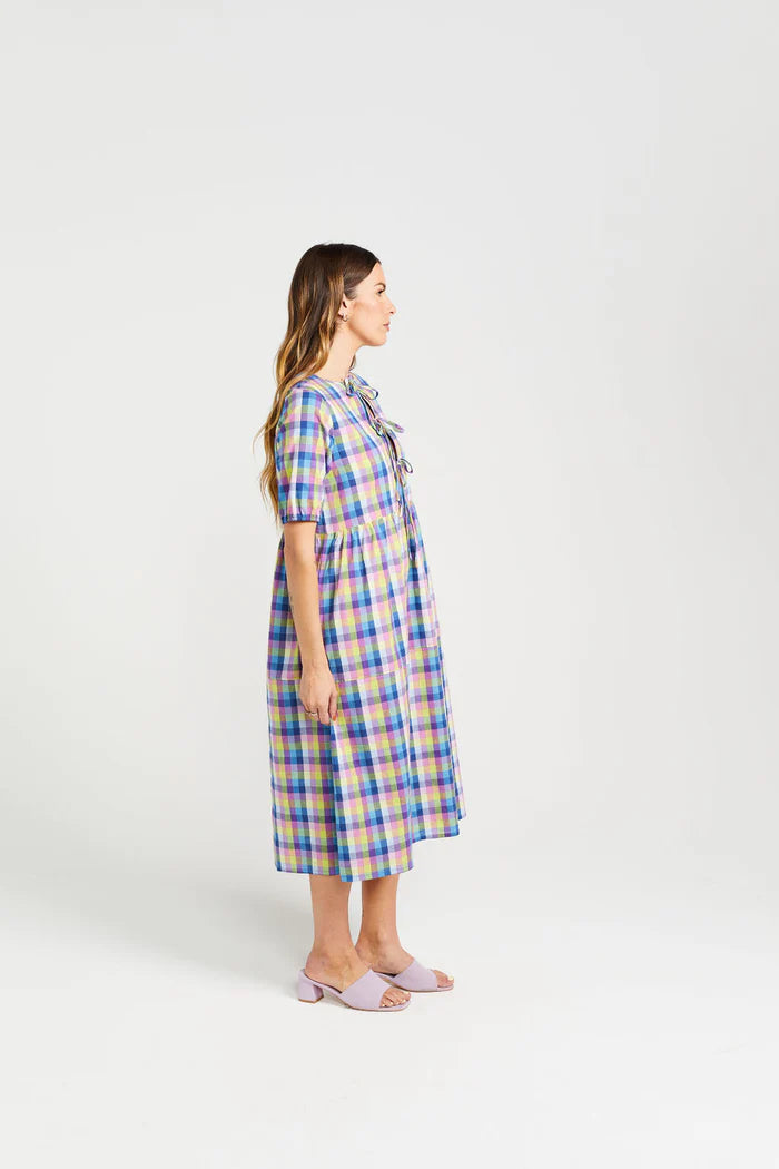 Thing Thing Tie Up Leah Dress - Summer Picnic