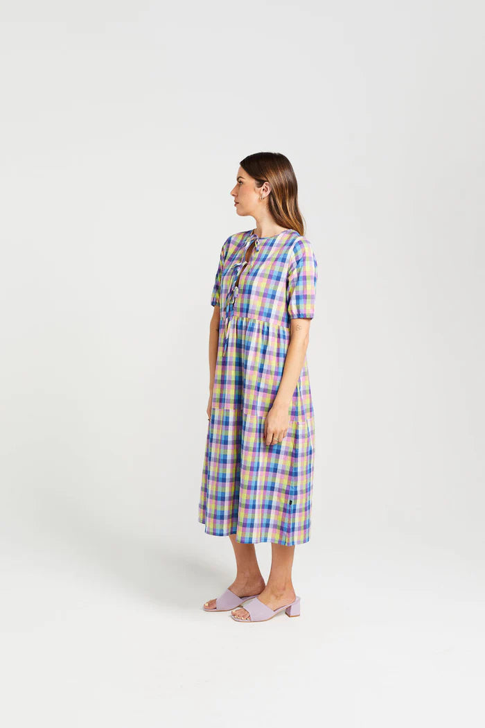 Thing Thing Tie Up Leah Dress - Summer Picnic