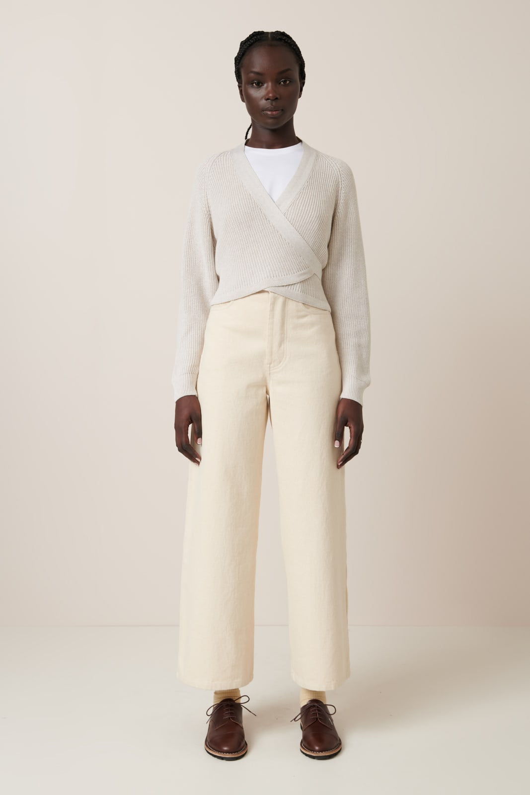 Kowtow Composure Cardigan - Oak Melange