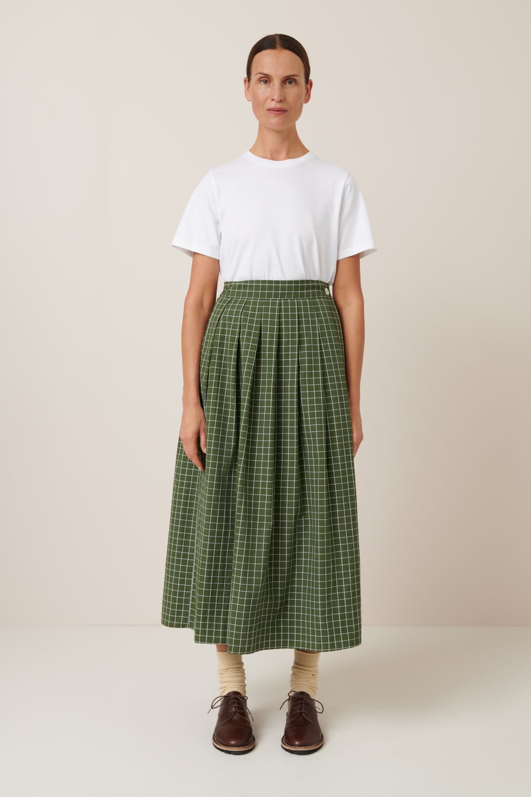 Kowtow Flora Skirt - Forest Grid