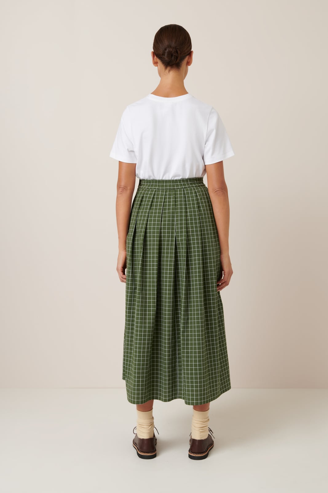Kowtow Flora Skirt - Forest Grid