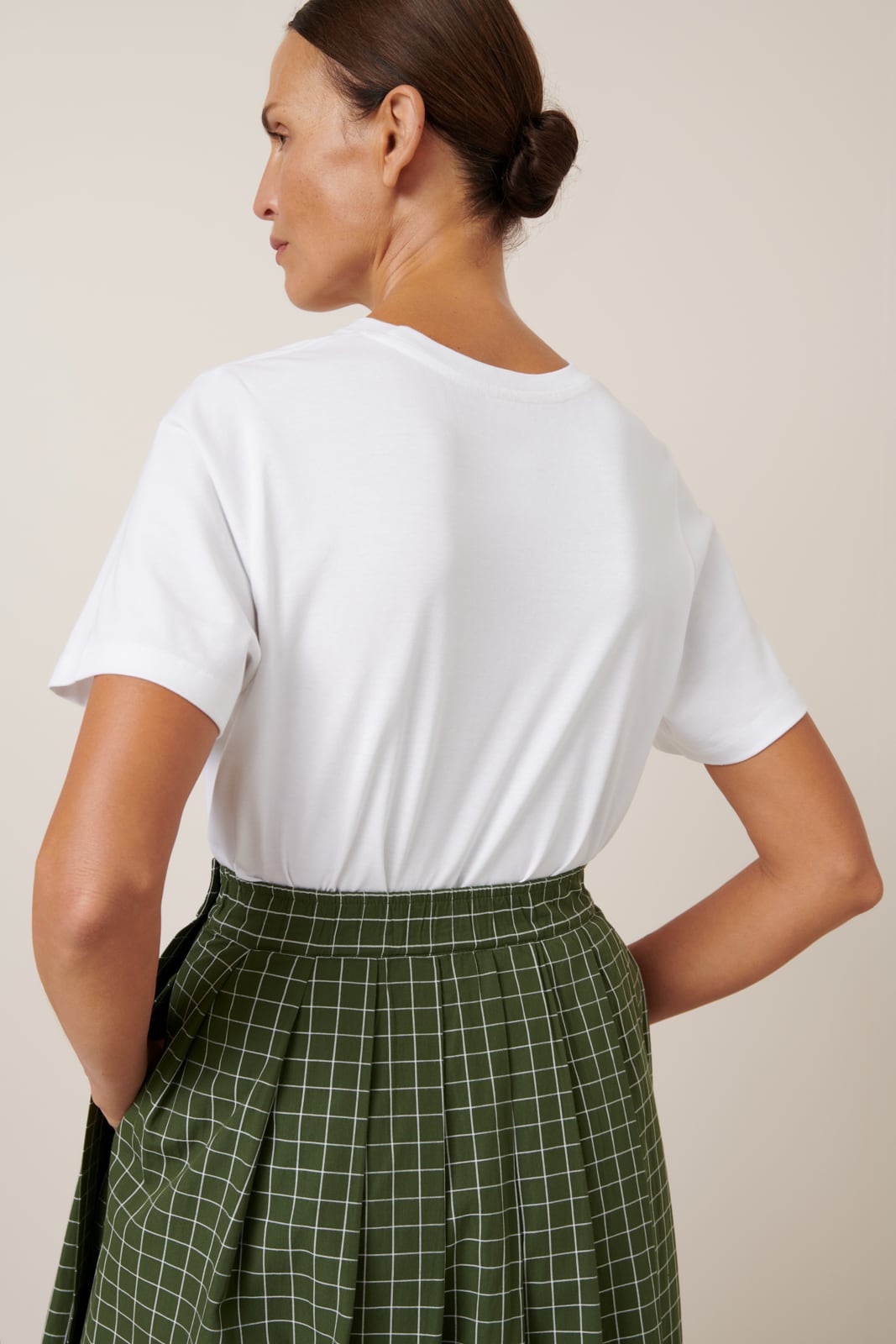 Kowtow Flora Skirt - Forest Grid