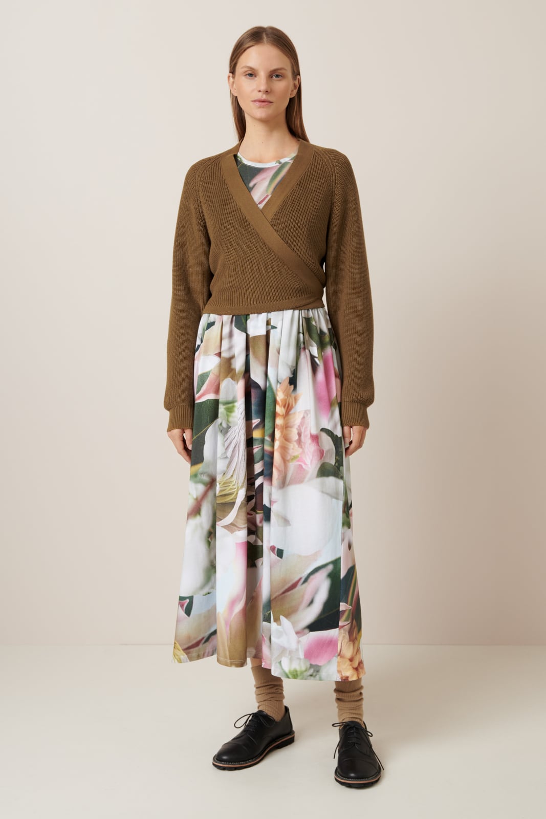 Kowtow Composure Cardigan - Dark Spice
