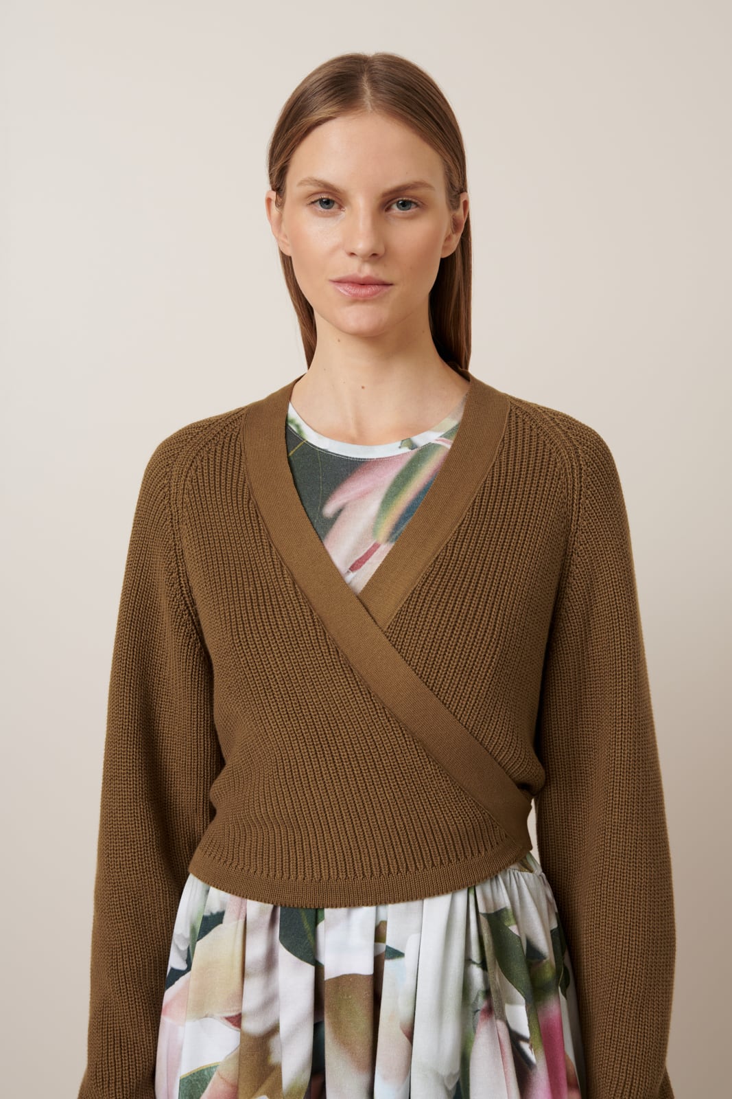 Kowtow Composure Cardigan - Dark Spice