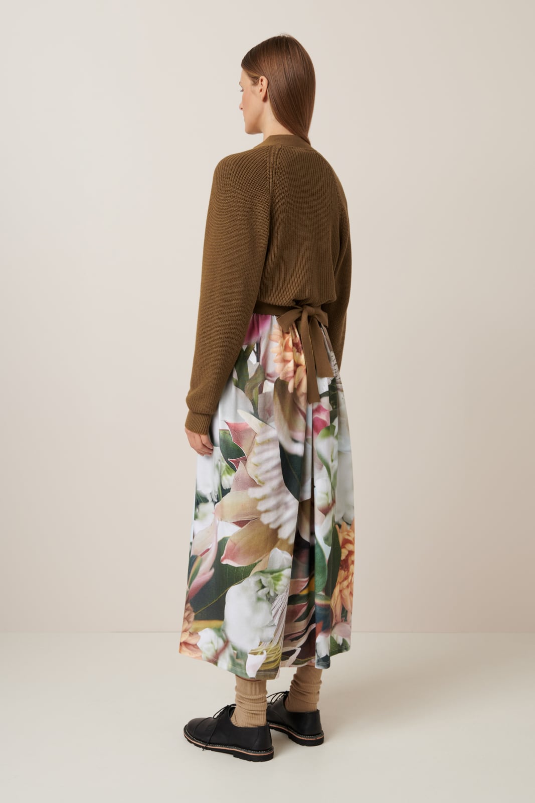 Kowtow Composure Cardigan - Dark Spice