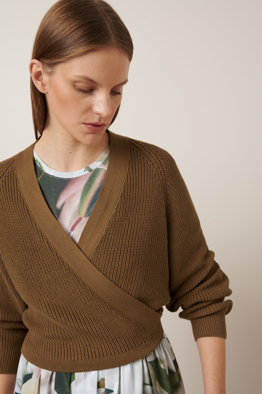 Kowtow Composure Cardigan - Dark Spice
