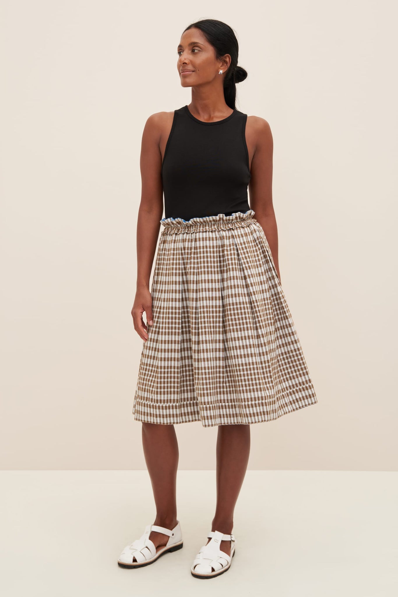 Kowtow Cove Skirt - Blue Check