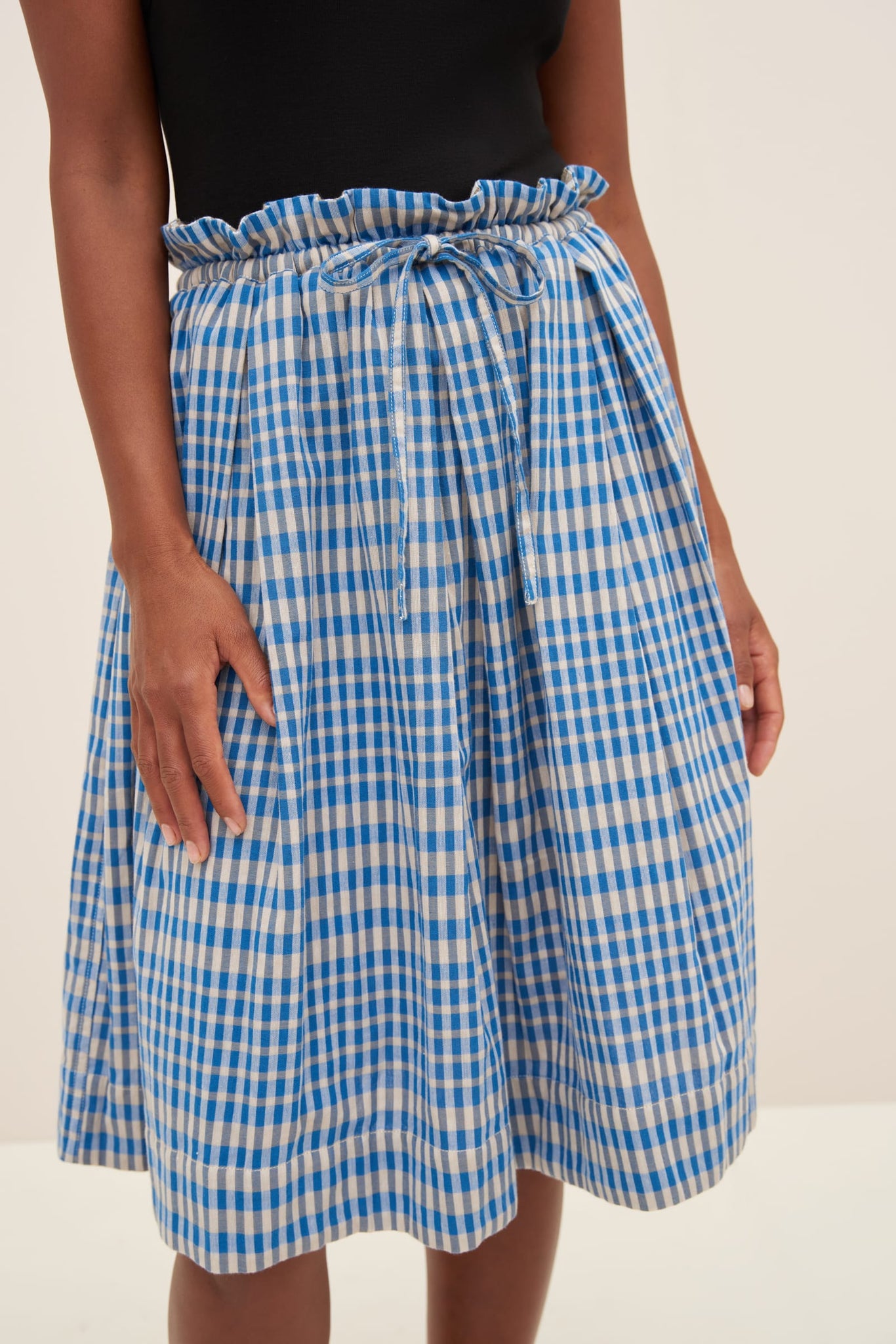 Kowtow Cove Skirt - Blue Check