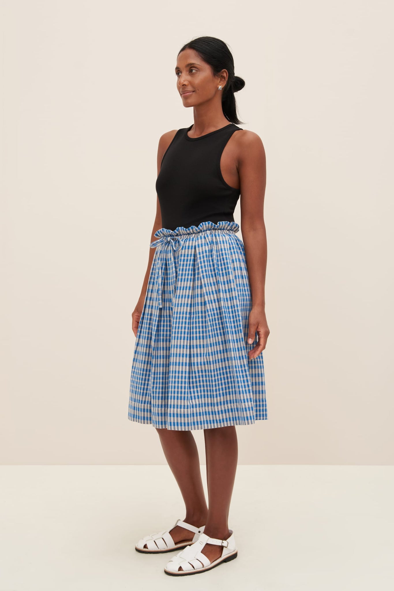 Kowtow Cove Skirt - Blue Check