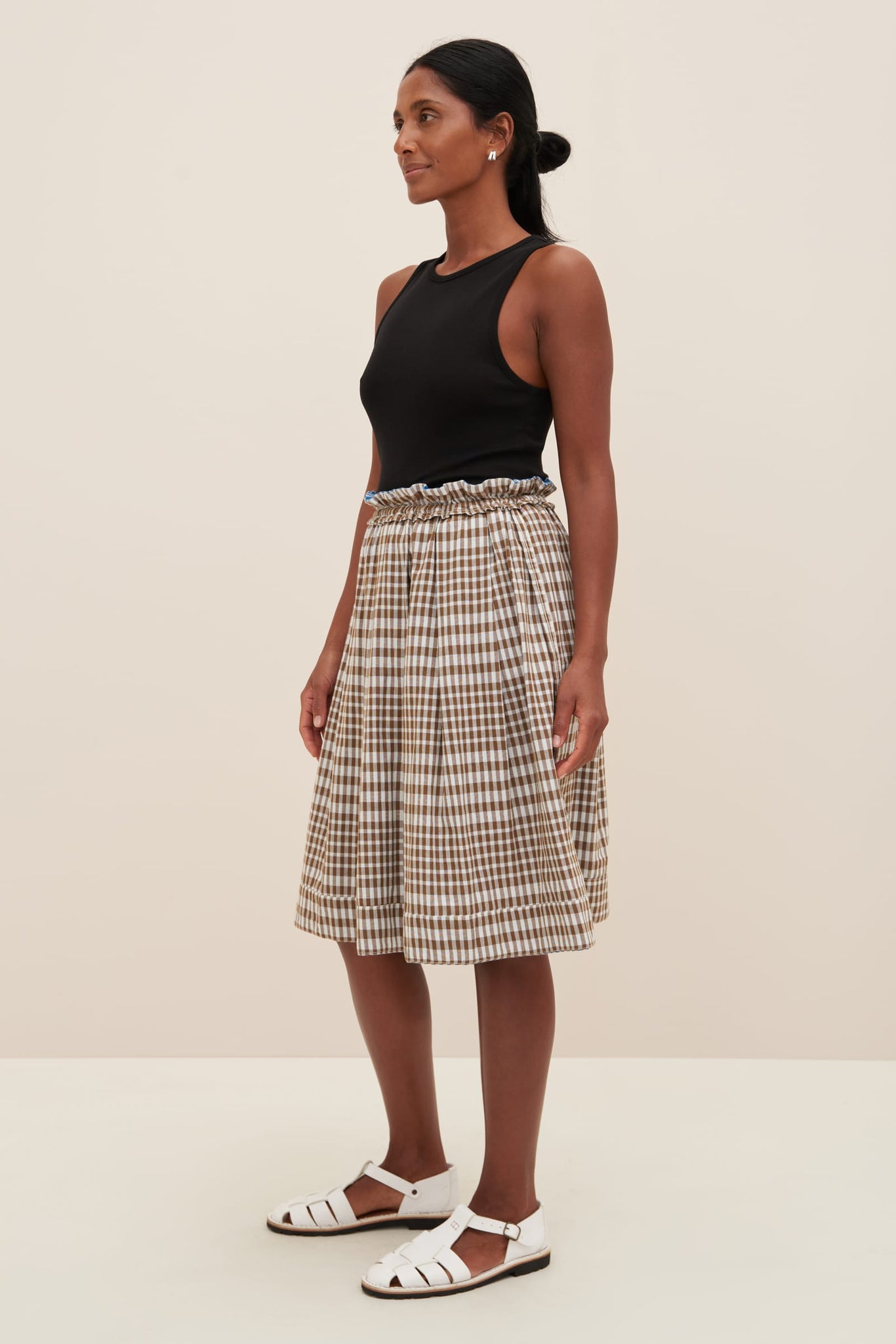 Kowtow Cove Skirt - Blue Check