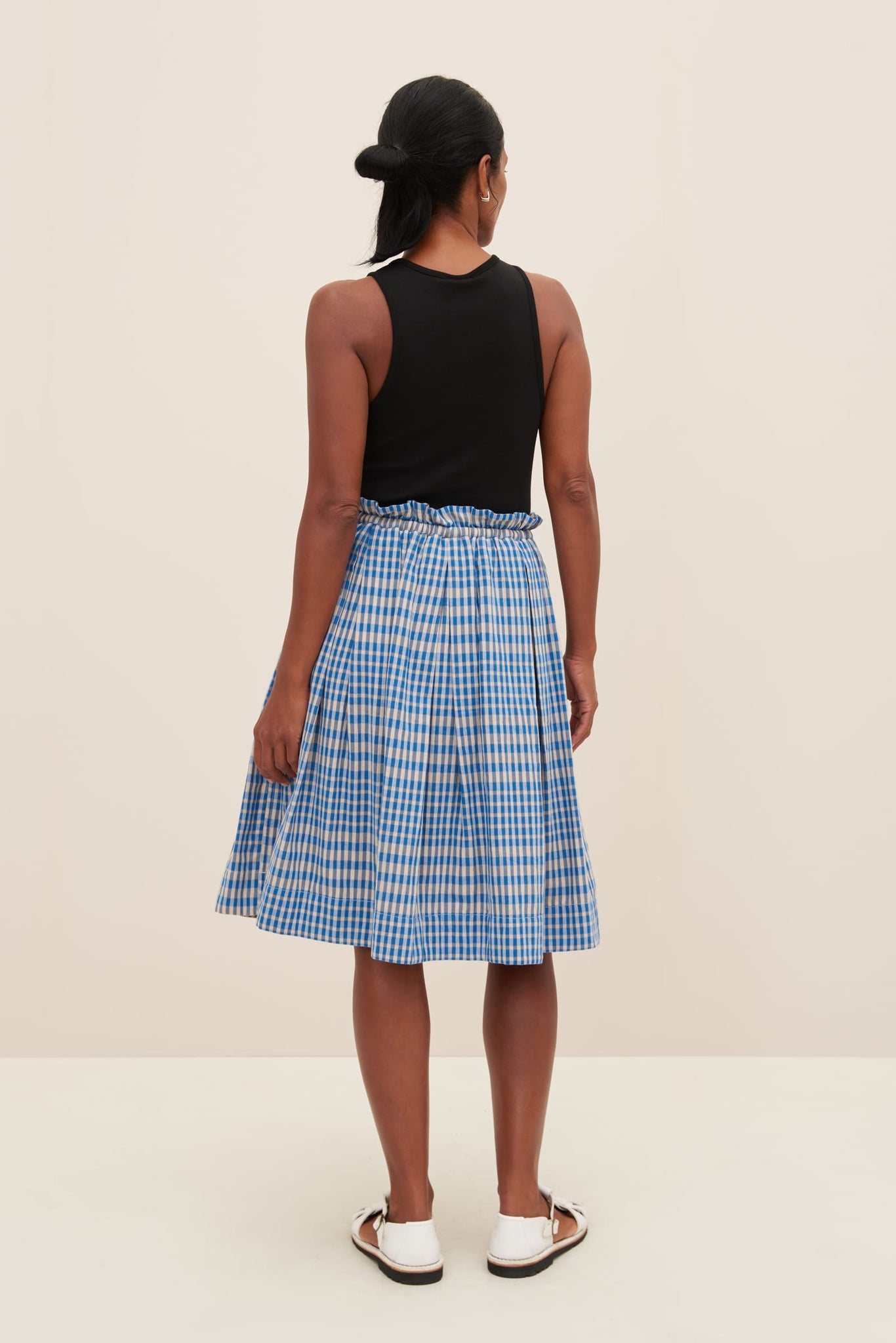 Kowtow Cove Skirt - Blue Check