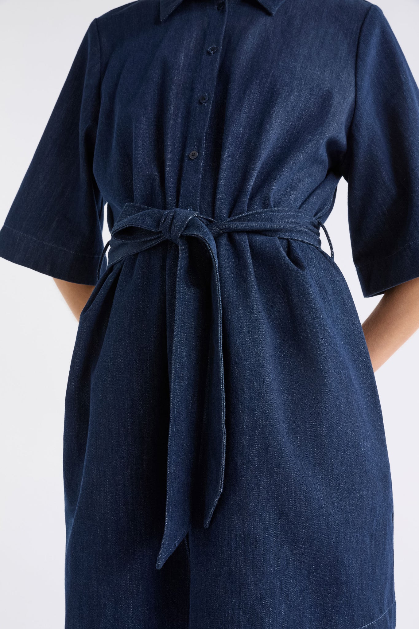 Elk Dennem Dress - Dark Blue Rinse