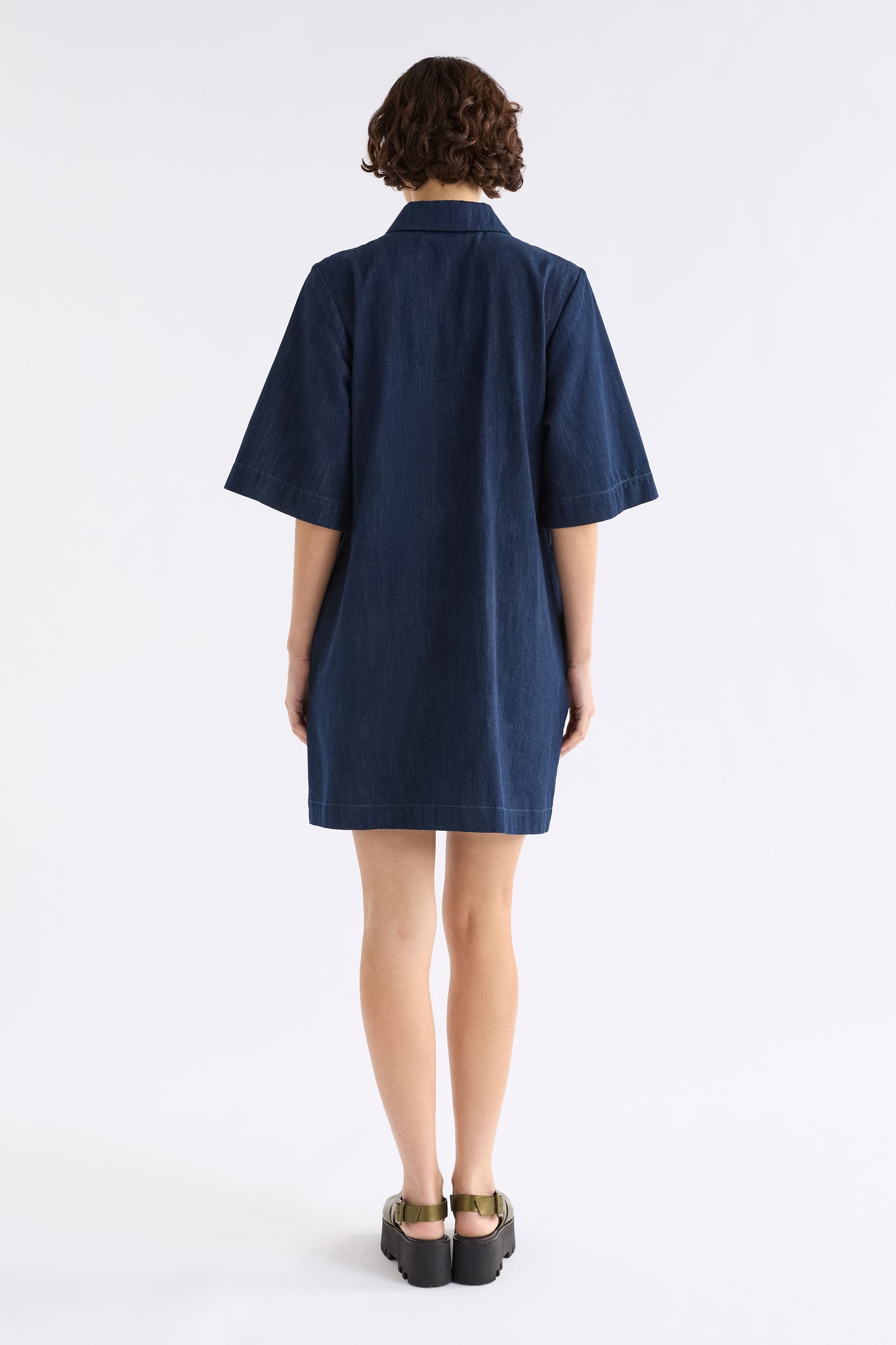 Elk Dennem Dress - Dark Blue Rinse