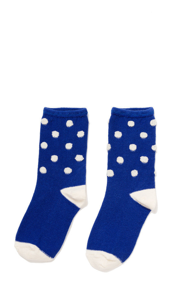 Hansel from Basel socks - puff dot crew blue