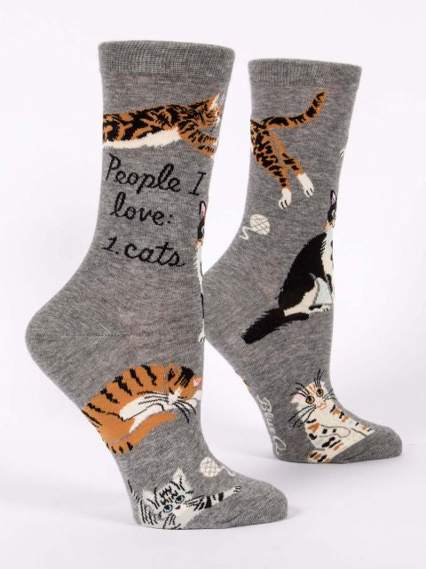 Blue Q Women's Socks - People I Love: 1. Cats