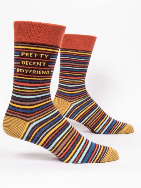 Blue Q Men's socks - Pretty Decent Boyfriend