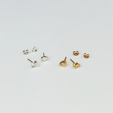 Jane Eppstein Tiny Bone Earrings -Silver
