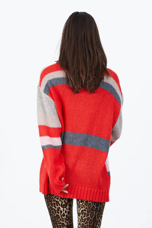 Lollys Laundry Silas Jumper - Red Stripe