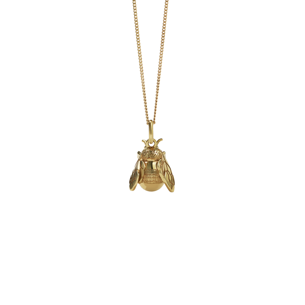 Meadowlark Bee Charm Necklace - Gold Plated