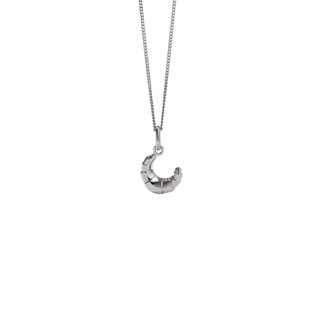 Meadowlark Croissant Charm Necklace - Sterling Silver