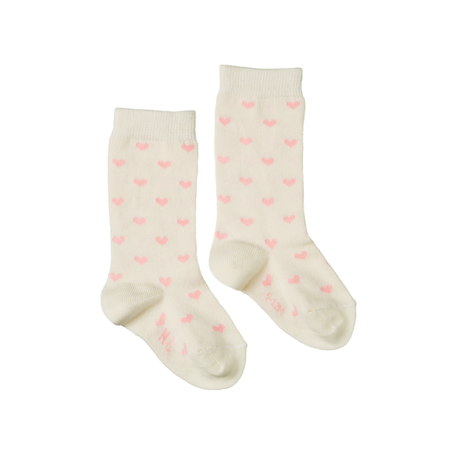 Nature Baby Organic Cotton Rib Socks - Hearts