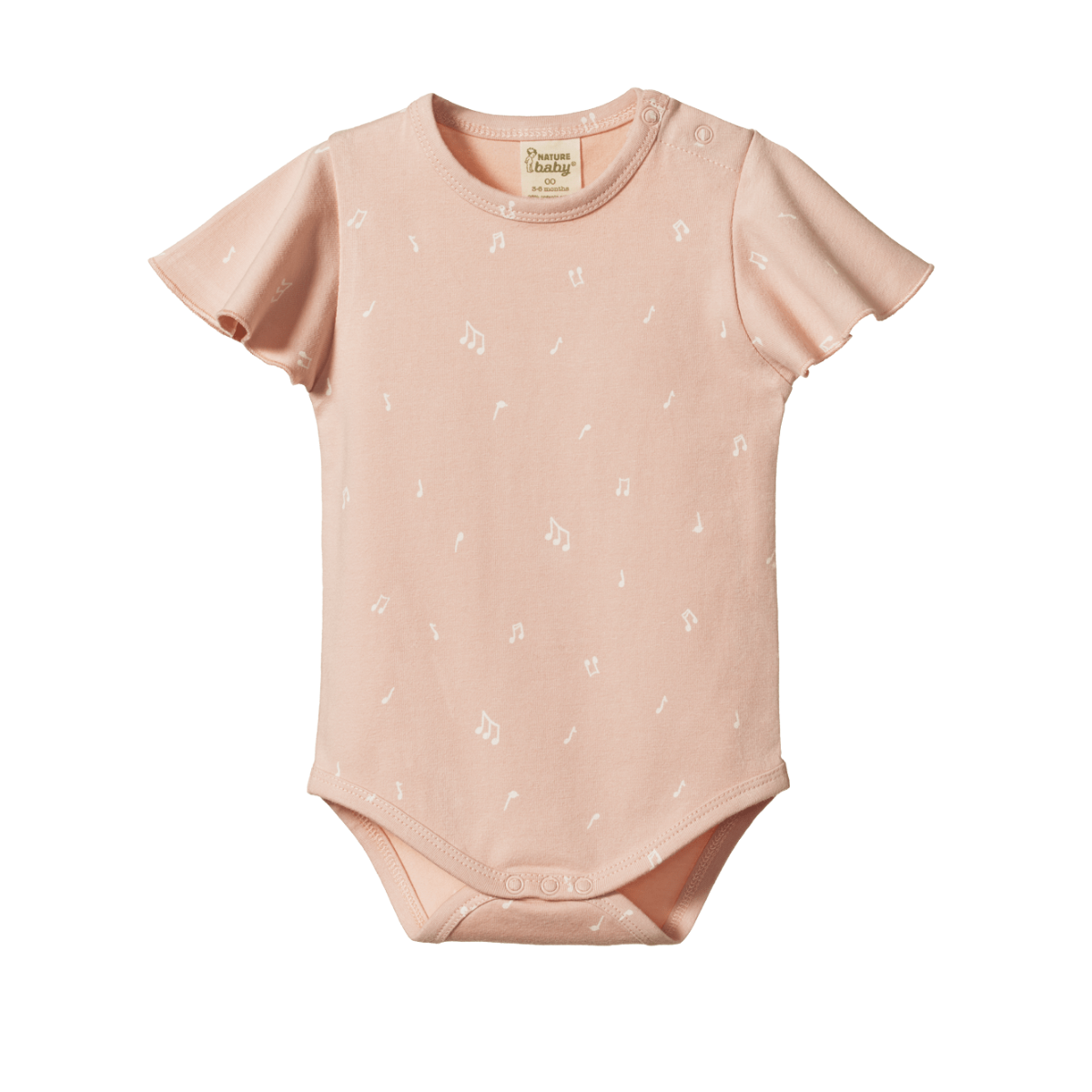 Nature Baby Petal Sleeve Bodysuit - Melody Print