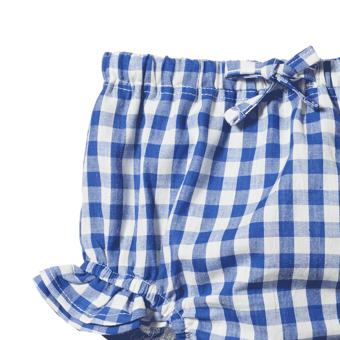 Nature Baby Petal Bloomers - Isle Blue Check