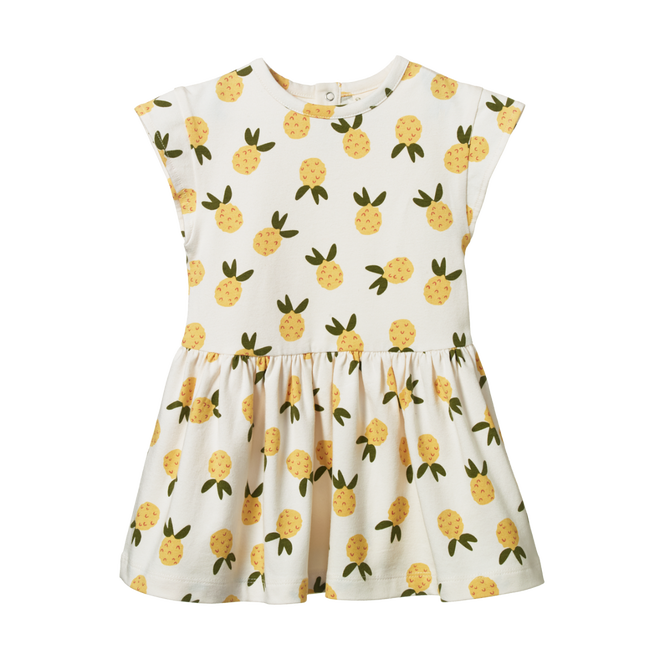 Nature Baby Twirl Dress - Pineapple Print