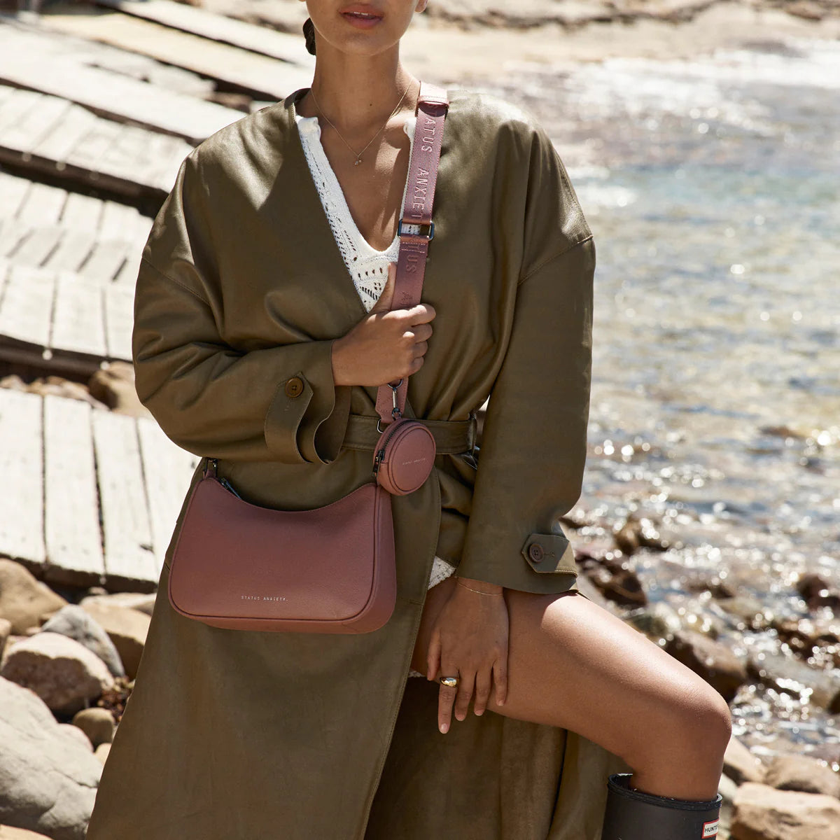 Status Anxiety Bag - Look Both Ways - Dusty Rose