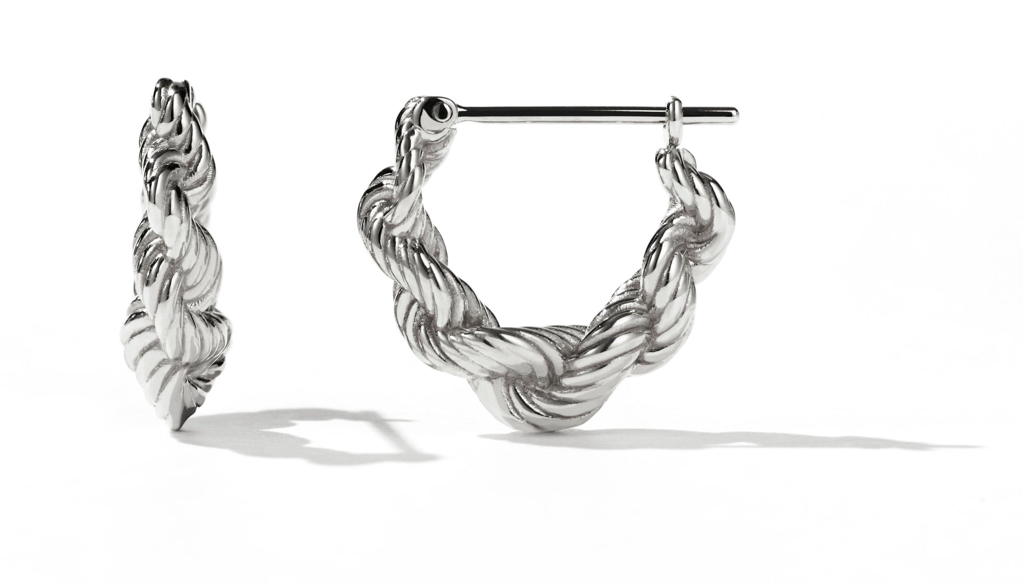 Meadowlark Twisted Rope Earrings Sterling Silver