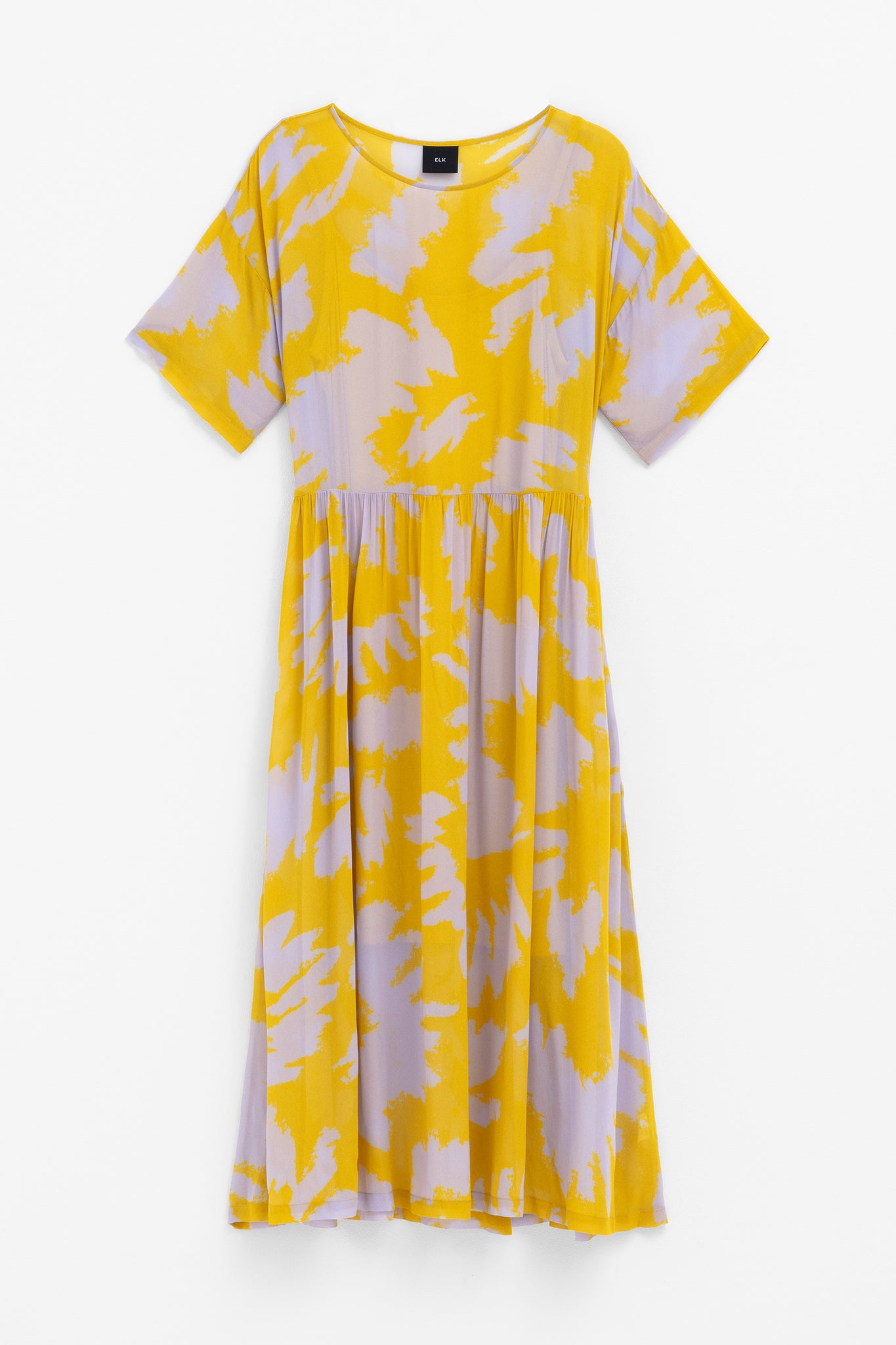 Elk Ravnen Sheer Dress - Saffron Naemi Print